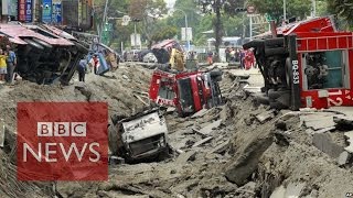 Massive Taiwan gas explosion kills 24  BBC News [upl. by Schulze]