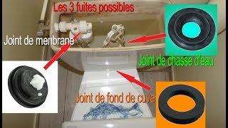 comment détecter la fuite des wc  3 fuites possible TUTORIEL [upl. by Cenac208]