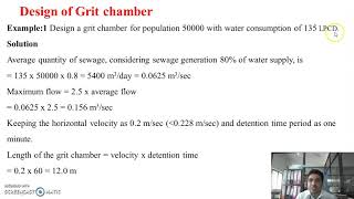 Design of Grit chamber [upl. by Samale]