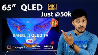 SANSUI 65 Inch QLED TV Just 50K [upl. by Enelyak616]