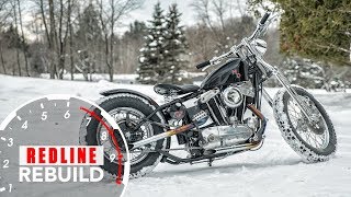 Classic HarleyDavidson motorcycle completely rebuilt in 4 minutes  Redline Rebuild  S1E8 [upl. by Tessie]