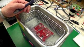 No026  Ultrasonic Cleaner PCB Flux Removal [upl. by Ehc]