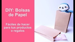 DIY Bolsas de Papel fáciles de hacer l Para tus productos o regalos [upl. by Llireva]