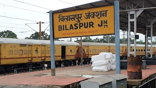 BSP Bilaspur Junction railway station Chhattisgarh Indian Railways Video in 4k ultra HD [upl. by Butte]