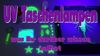 UV Taschenlampen Grundlagen und Einsatzbereiche [upl. by Ellerey345]