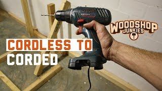 Cordless to corded drill conversion without torque loss [upl. by Nac251]