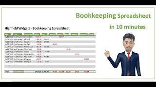 Create a Bookkeeping Spreadsheet in Excel in 10 minutes [upl. by Hayikaz]