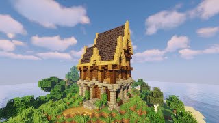 COMMENT CONSTRUIRE UNE MAISON MÉDIÉVALE SUR MINECRAFT [upl. by Etnaihc]