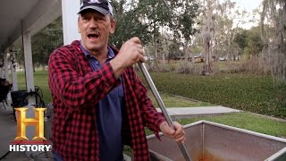 Swamp People A Crawfish Boil with the Edgars and Landrys  History [upl. by Dlonyer771]