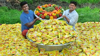 1000 PACKET MAGGI NOODLES  Noodles Recipe cooking Skill  Village Style Cooking [upl. by Ly]