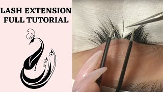 Eyelash Extensions 101  Full Tutorial on Application [upl. by Nyrual567]