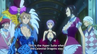 ONE PIECE FILM GOLD FUNNY MOMENTS  THE STRAW HATS ARE CELESTIAL DRAGONS [upl. by Ahsaek11]