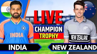 India vs New Zealand Match 12  Live Cricket Match Today  IND vs NZ  Champions Trophy NZ Batting [upl. by Anneirda]