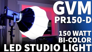 GVM PR150D LED Studio Light  LED BiColor Light Kit with Bowens Lantern Softbox and Light Stand [upl. by Nairot535]