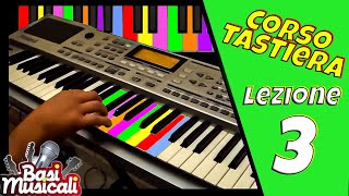 Corso di Tastiera Base Lezione 3 How to play the Piano [upl. by Nayrda]