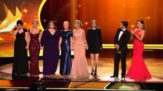 Melissa McCarthy wins an Emmy at the 2011 Primetime Emmy Awards [upl. by Aiki]