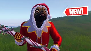 NEW FESTIVE DOGGO Skin Gameplay in Fortnite [upl. by Nael]