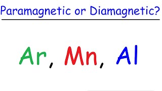 Paramagnetic amp Diamagnetic Elements  Paired amp Unpaired Electrons [upl. by Laup684]