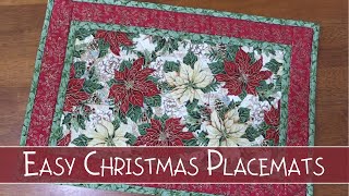 EASY Christmas Placemats Tutorial  From Start to Finish [upl. by Arella660]