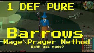 2019 OSRS Barrows 1 def pure GUIDE tips and tricks Praying method for pures [upl. by Anihpled380]