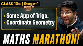 Class 10th Maths Maha Marathon  Some App of Trigonometry amp Coord Geometry 🔥  Shobhit Nirwan [upl. by Otirecul]