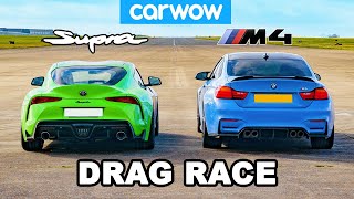 Toyota Supra vs BMW M4 DRAG RACE [upl. by Abra]