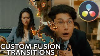 How To Add Transitions In Davinci Resolve 17  Custom Fusion [upl. by Cha]