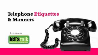 Telephone Etiquettes And Manners [upl. by Pearce]