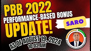 PerformanceBased Bonus PBB 2022 Update II SARO as of August 19 2024 1102 AM [upl. by Yeliac]