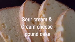 Sour cream amp Cream cheese Pound Cake [upl. by Ecinnej]