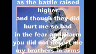 Dire Straits  Brothers in Arms  Lyrics [upl. by Delila]