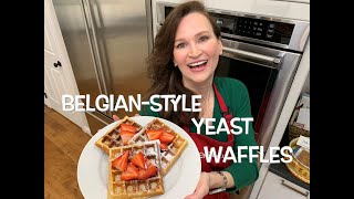 How To Make Belgian Waffles Light Crispy On The Outside Creamy On The Inside Made With Yeast [upl. by Euqinomahs125]