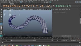 Maya 2016 tutorial  How to create twisted rope  NEW [upl. by Orenid112]