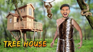 SURVIVING IN JUNGLE TREE HOUSE 😱 24 HOURS Virender Singh [upl. by Mastrianni]