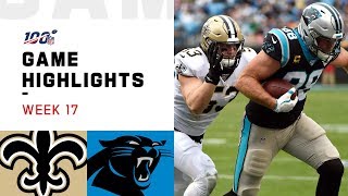 Saints vs Panthers Week 17 Highlights  NFL 2019 [upl. by Hamian95]