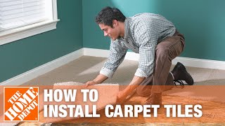 How to Install Carpet Tiles  The Home Depot [upl. by Lyrrehs]