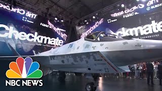 Russia Unveils New Fighter Jet Viewed As Competitor To Americas F35 [upl. by Yeuh398]