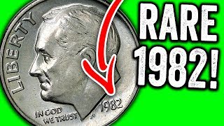 EXPENSIVE 1982 DIMES WORTH MONEY  RARE DIME COINS TO LOOK FOR IN POCKET CHANGE [upl. by Kania]