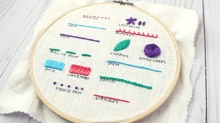 Embroidery Stitches Guide [upl. by Fagan]