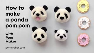 How to Make a Panda Pompom  Pom Maker Tutorial [upl. by Llehcim]