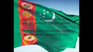 Turkmen National Anthem  quotGaraşsyz Bitarap Türkmenistanyň Döwlet Gimniquot TKEN [upl. by Ennybor]