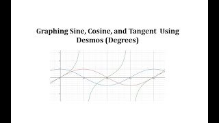 Graphing Cosine Sine and Tangent Using Desmos Degrees [upl. by Gaven]