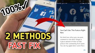 How to fix You cant Use This Feature Right Now in Facebook Login Full Solution [upl. by Rehpotsirhk885]