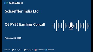 Schaeffler India Ltd Q3 FY202425 Earnings Conference Call [upl. by Arissa22]