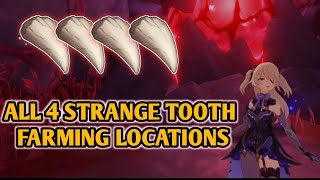 All Strange Tooth Farming Locations  Genshin Impact [upl. by Moina641]