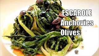 Stuffed ESCAROLE recipe Anchovies Olives Italian Food [upl. by Baillie]