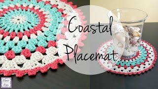 How To Crochet the Coastal Placemat Episode 327 [upl. by Kirenoj]