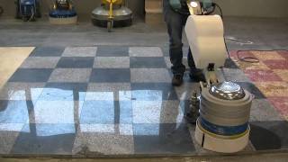 Granite floors grinding and polishing with Klindex Levighetor [upl. by Ayital]