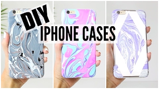 DIY watermarble phone cases [upl. by Kcirdla]