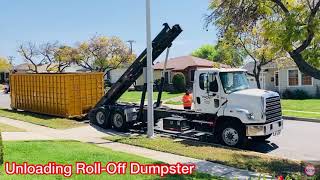 UNLOADING amp LOADING RollOff Dumpster｜COMPLETE PROCESS｜West Coast Arborists｜ WCA [upl. by Nirok]